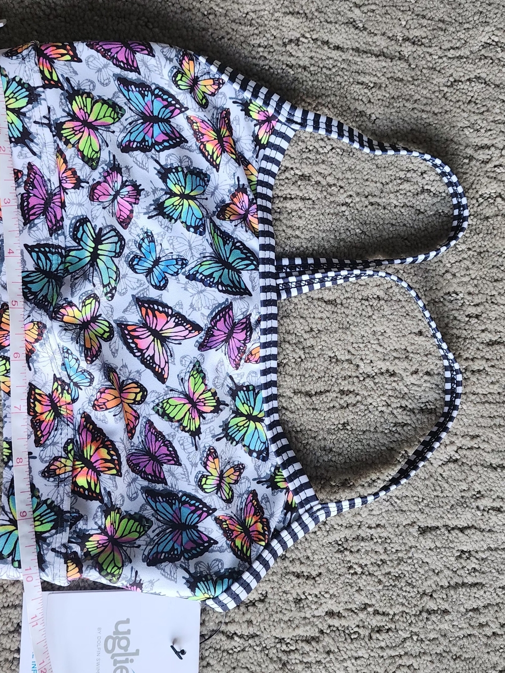 Girls' Butterfly Print Swim Bikini Top - And Bottims.  Multicolor Butterflies